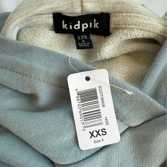 Kidpik Hoodie Youth XXS (4) Blue Gray Navy Pullover Sweatshirt - Picture 2 of 7